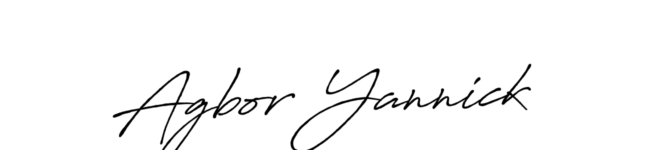 Antro_Vectra_Bolder is a professional signature style that is perfect for those who want to add a touch of class to their signature. It is also a great choice for those who want to make their signature more unique. Get Agbor Yannick name to fancy signature for free. Agbor Yannick signature style 7 images and pictures png