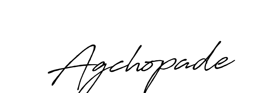 Use a signature maker to create a handwritten signature online. With this signature software, you can design (Antro_Vectra_Bolder) your own signature for name Agchopade. Agchopade signature style 7 images and pictures png