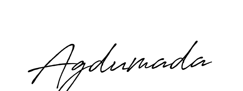 Use a signature maker to create a handwritten signature online. With this signature software, you can design (Antro_Vectra_Bolder) your own signature for name Agdumada. Agdumada signature style 7 images and pictures png