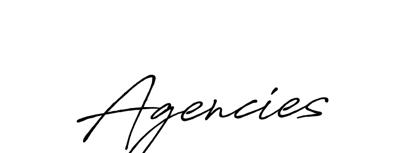 Agencies stylish signature style. Best Handwritten Sign (Antro_Vectra_Bolder) for my name. Handwritten Signature Collection Ideas for my name Agencies. Agencies signature style 7 images and pictures png