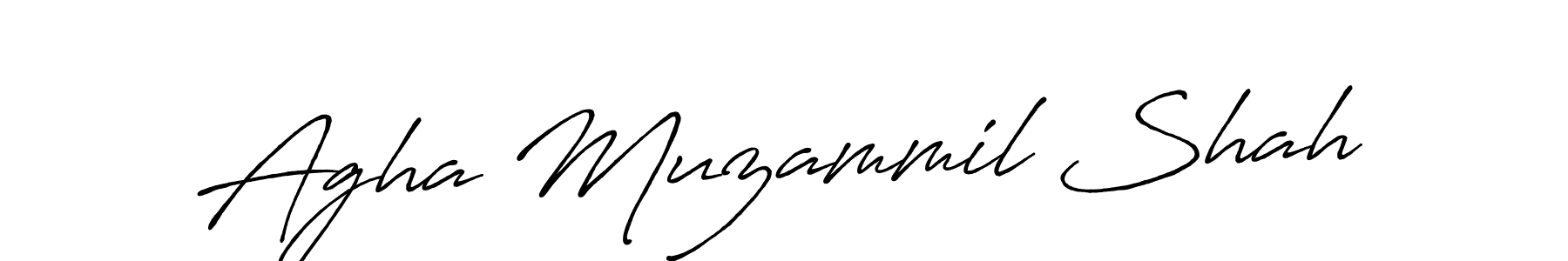 You should practise on your own different ways (Antro_Vectra_Bolder) to write your name (Agha Muzammil Shah) in signature. don't let someone else do it for you. Agha Muzammil Shah signature style 7 images and pictures png