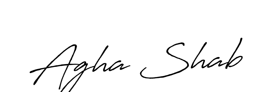 The best way (Antro_Vectra_Bolder) to make a short signature is to pick only two or three words in your name. The name Agha Shab include a total of six letters. For converting this name. Agha Shab signature style 7 images and pictures png