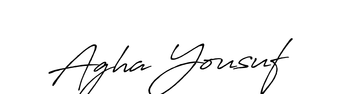 Also You can easily find your signature by using the search form. We will create Agha Yousuf name handwritten signature images for you free of cost using Antro_Vectra_Bolder sign style. Agha Yousuf signature style 7 images and pictures png