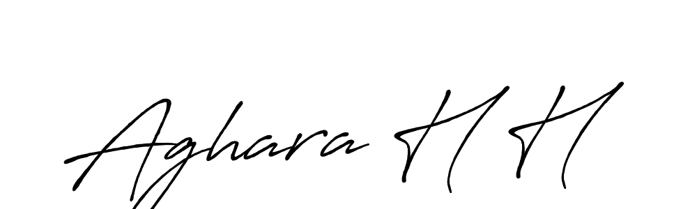 Also we have Aghara H H name is the best signature style. Create professional handwritten signature collection using Antro_Vectra_Bolder autograph style. Aghara H H signature style 7 images and pictures png