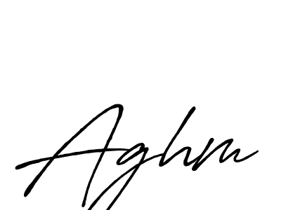 Create a beautiful signature design for name Aghm. With this signature (Antro_Vectra_Bolder) fonts, you can make a handwritten signature for free. Aghm signature style 7 images and pictures png