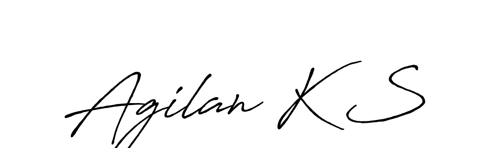 Similarly Antro_Vectra_Bolder is the best handwritten signature design. Signature creator online .You can use it as an online autograph creator for name Agilan K S. Agilan K S signature style 7 images and pictures png