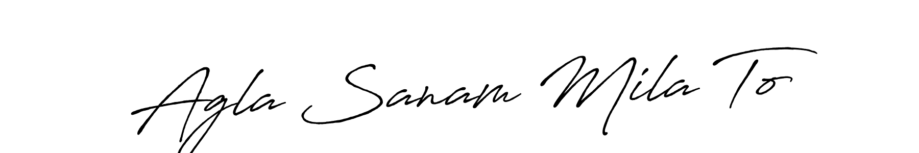 if you are searching for the best signature style for your name Agla Sanam Mila To. so please give up your signature search. here we have designed multiple signature styles  using Antro_Vectra_Bolder. Agla Sanam Mila To signature style 7 images and pictures png