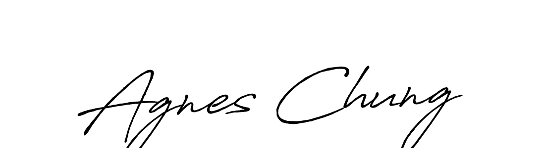 You should practise on your own different ways (Antro_Vectra_Bolder) to write your name (Agnes Chung) in signature. don't let someone else do it for you. Agnes Chung signature style 7 images and pictures png