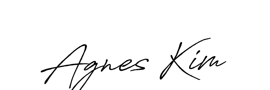 Make a beautiful signature design for name Agnes Kim. With this signature (Antro_Vectra_Bolder) style, you can create a handwritten signature for free. Agnes Kim signature style 7 images and pictures png