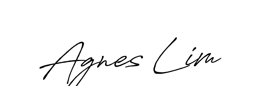 You should practise on your own different ways (Antro_Vectra_Bolder) to write your name (Agnes Lim) in signature. don't let someone else do it for you. Agnes Lim signature style 7 images and pictures png