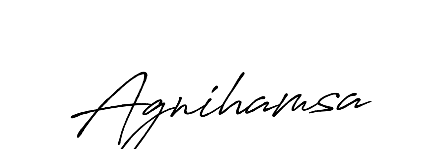 Create a beautiful signature design for name Agnihamsa. With this signature (Antro_Vectra_Bolder) fonts, you can make a handwritten signature for free. Agnihamsa signature style 7 images and pictures png