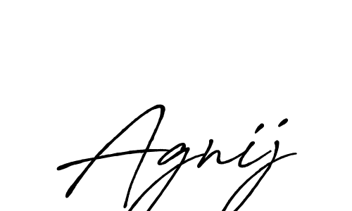 Create a beautiful signature design for name Agnij. With this signature (Antro_Vectra_Bolder) fonts, you can make a handwritten signature for free. Agnij signature style 7 images and pictures png