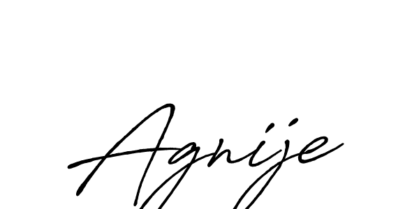 How to make Agnije name signature. Use Antro_Vectra_Bolder style for creating short signs online. This is the latest handwritten sign. Agnije signature style 7 images and pictures png