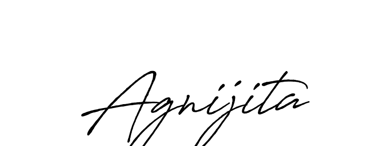 How to make Agnijita signature? Antro_Vectra_Bolder is a professional autograph style. Create handwritten signature for Agnijita name. Agnijita signature style 7 images and pictures png