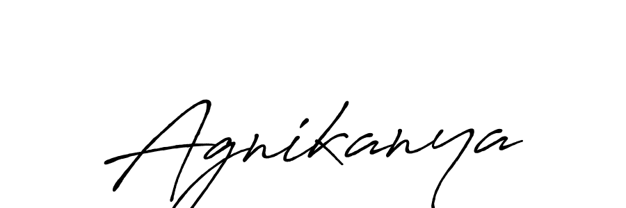 How to make Agnikanya name signature. Use Antro_Vectra_Bolder style for creating short signs online. This is the latest handwritten sign. Agnikanya signature style 7 images and pictures png