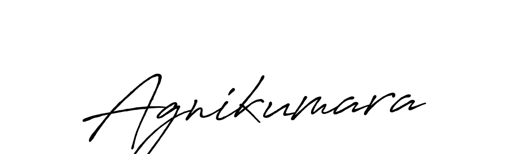 How to make Agnikumara name signature. Use Antro_Vectra_Bolder style for creating short signs online. This is the latest handwritten sign. Agnikumara signature style 7 images and pictures png