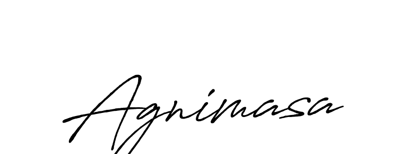 Create a beautiful signature design for name Agnimasa. With this signature (Antro_Vectra_Bolder) fonts, you can make a handwritten signature for free. Agnimasa signature style 7 images and pictures png