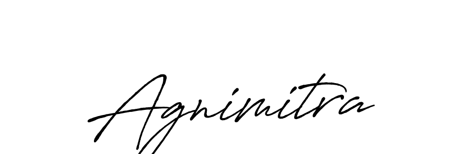Use a signature maker to create a handwritten signature online. With this signature software, you can design (Antro_Vectra_Bolder) your own signature for name Agnimitra. Agnimitra signature style 7 images and pictures png