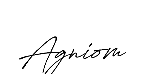 Design your own signature with our free online signature maker. With this signature software, you can create a handwritten (Antro_Vectra_Bolder) signature for name Agniom. Agniom signature style 7 images and pictures png