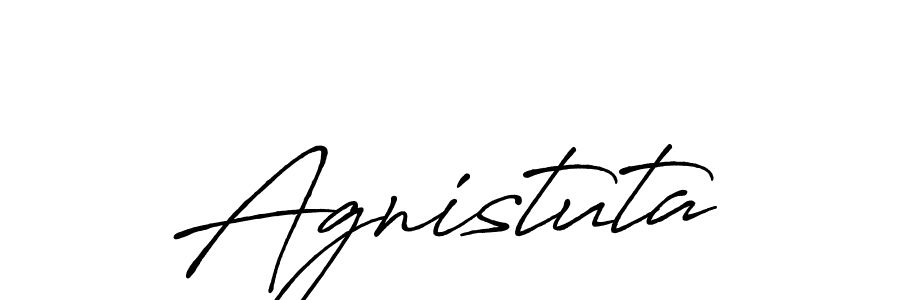 Create a beautiful signature design for name Agnistuta. With this signature (Antro_Vectra_Bolder) fonts, you can make a handwritten signature for free. Agnistuta signature style 7 images and pictures png