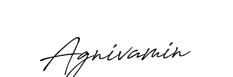 Use a signature maker to create a handwritten signature online. With this signature software, you can design (Antro_Vectra_Bolder) your own signature for name Agnivamin. Agnivamin signature style 7 images and pictures png
