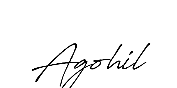 Make a beautiful signature design for name Agohil. Use this online signature maker to create a handwritten signature for free. Agohil signature style 7 images and pictures png