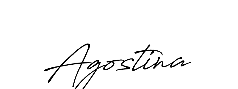 Design your own signature with our free online signature maker. With this signature software, you can create a handwritten (Antro_Vectra_Bolder) signature for name Agostina. Agostina signature style 7 images and pictures png
