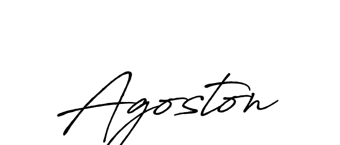 Agoston stylish signature style. Best Handwritten Sign (Antro_Vectra_Bolder) for my name. Handwritten Signature Collection Ideas for my name Agoston. Agoston signature style 7 images and pictures png