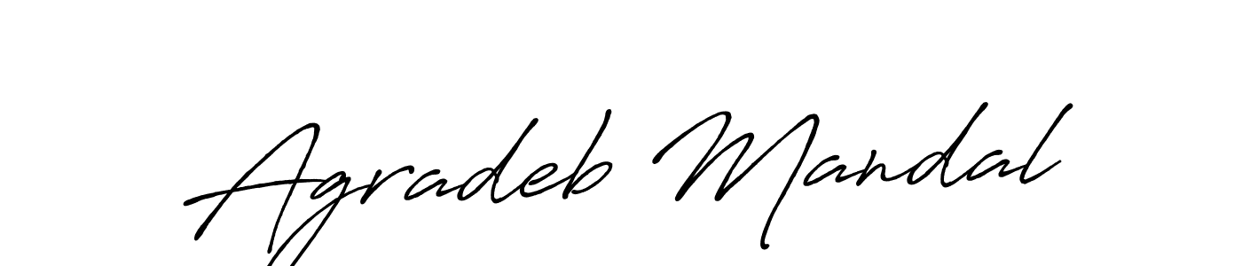 Create a beautiful signature design for name Agradeb Mandal. With this signature (Antro_Vectra_Bolder) fonts, you can make a handwritten signature for free. Agradeb Mandal signature style 7 images and pictures png