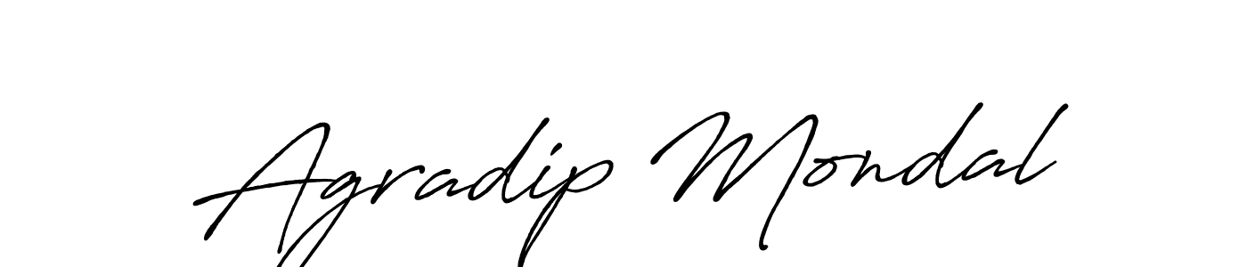 Design your own signature with our free online signature maker. With this signature software, you can create a handwritten (Antro_Vectra_Bolder) signature for name Agradip Mondal. Agradip Mondal signature style 7 images and pictures png