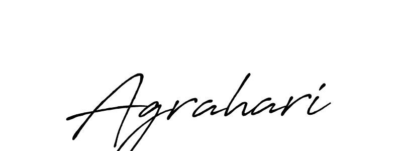 You should practise on your own different ways (Antro_Vectra_Bolder) to write your name (Agrahari) in signature. don't let someone else do it for you. Agrahari signature style 7 images and pictures png