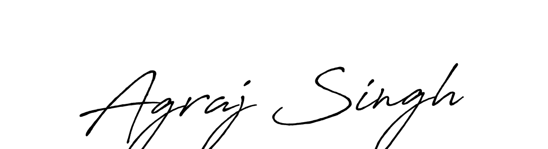 Create a beautiful signature design for name Agraj Singh. With this signature (Antro_Vectra_Bolder) fonts, you can make a handwritten signature for free. Agraj Singh signature style 7 images and pictures png