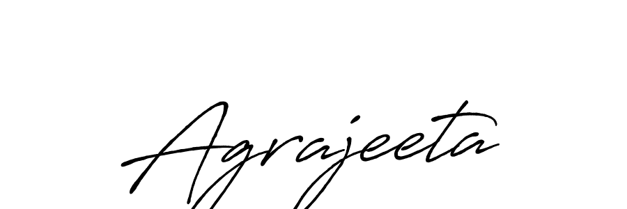 How to make Agrajeeta signature? Antro_Vectra_Bolder is a professional autograph style. Create handwritten signature for Agrajeeta name. Agrajeeta signature style 7 images and pictures png