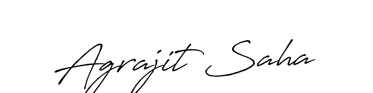 Create a beautiful signature design for name Agrajit Saha. With this signature (Antro_Vectra_Bolder) fonts, you can make a handwritten signature for free. Agrajit Saha signature style 7 images and pictures png