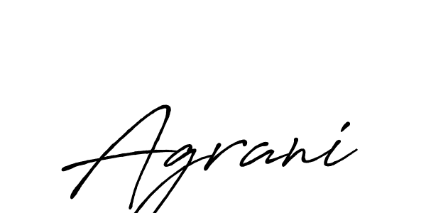 Make a beautiful signature design for name Agrani. With this signature (Antro_Vectra_Bolder) style, you can create a handwritten signature for free. Agrani signature style 7 images and pictures png