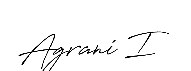 Design your own signature with our free online signature maker. With this signature software, you can create a handwritten (Antro_Vectra_Bolder) signature for name Agrani I. Agrani I signature style 7 images and pictures png