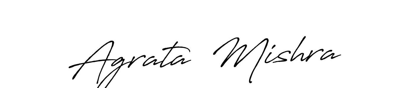 Similarly Antro_Vectra_Bolder is the best handwritten signature design. Signature creator online .You can use it as an online autograph creator for name Agrata  Mishra. Agrata  Mishra signature style 7 images and pictures png