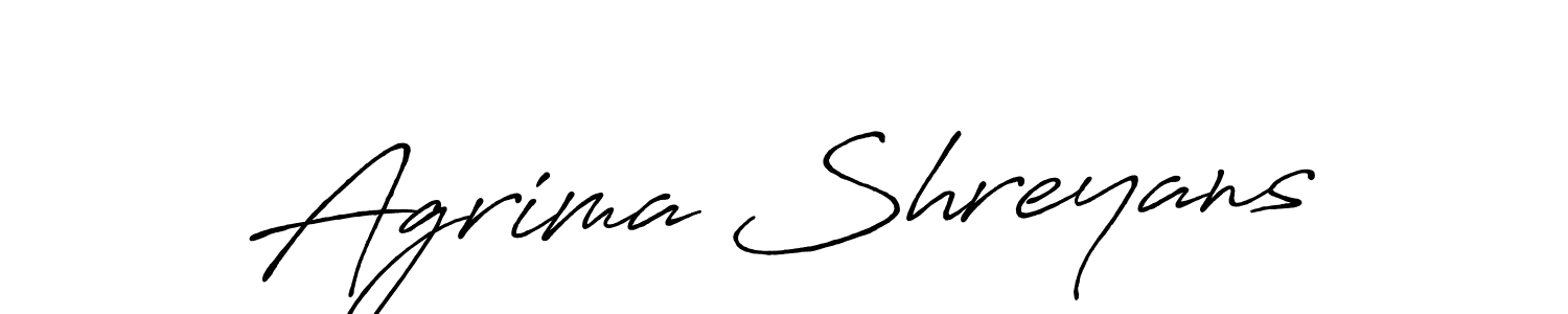 Make a short Agrima Shreyans signature style. Manage your documents anywhere anytime using Antro_Vectra_Bolder. Create and add eSignatures, submit forms, share and send files easily. Agrima Shreyans signature style 7 images and pictures png
