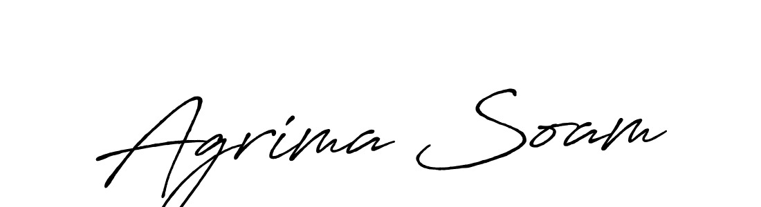 Design your own signature with our free online signature maker. With this signature software, you can create a handwritten (Antro_Vectra_Bolder) signature for name Agrima Soam. Agrima Soam signature style 7 images and pictures png