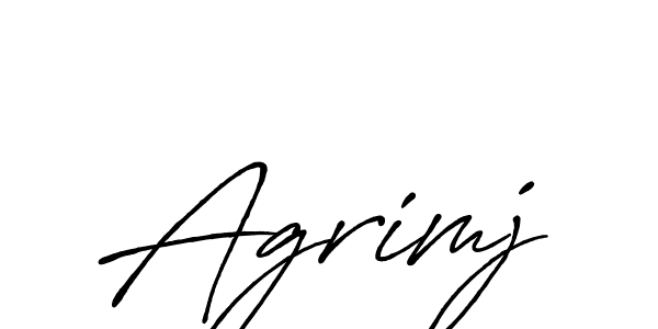 Create a beautiful signature design for name Agrimj. With this signature (Antro_Vectra_Bolder) fonts, you can make a handwritten signature for free. Agrimj signature style 7 images and pictures png