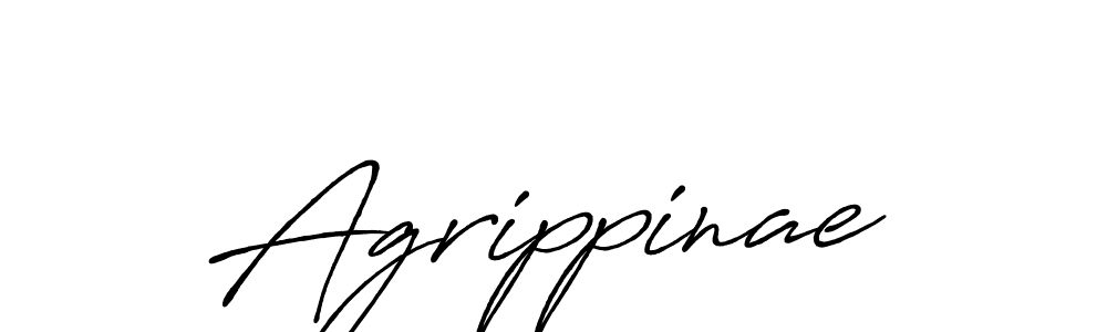 Create a beautiful signature design for name Agrippinae. With this signature (Antro_Vectra_Bolder) fonts, you can make a handwritten signature for free. Agrippinae signature style 7 images and pictures png