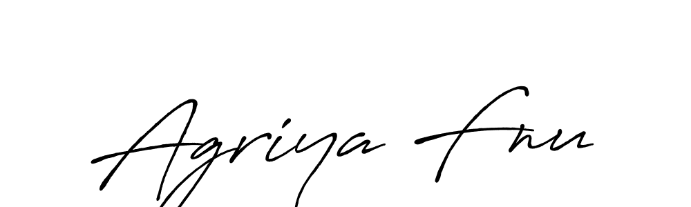 Create a beautiful signature design for name Agriya Fnu. With this signature (Antro_Vectra_Bolder) fonts, you can make a handwritten signature for free. Agriya Fnu signature style 7 images and pictures png