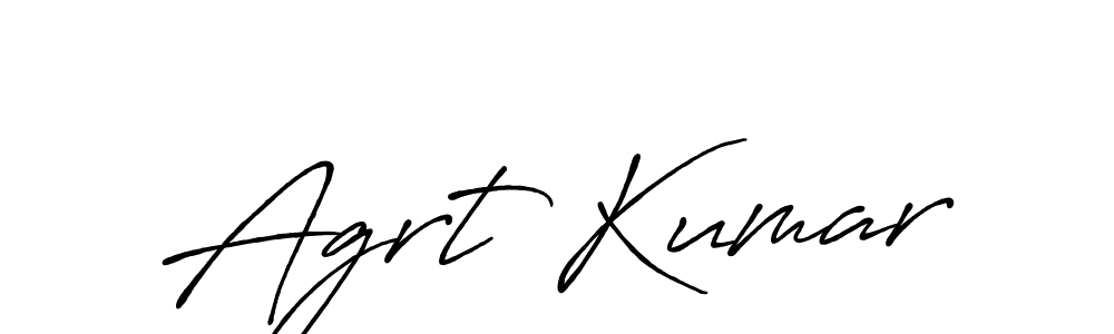 How to make Agrt Kumar name signature. Use Antro_Vectra_Bolder style for creating short signs online. This is the latest handwritten sign. Agrt Kumar signature style 7 images and pictures png