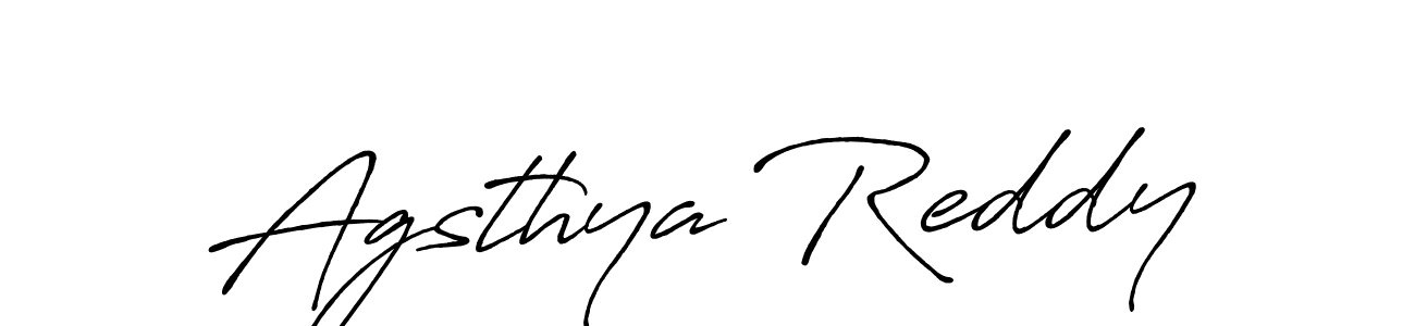 Design your own signature with our free online signature maker. With this signature software, you can create a handwritten (Antro_Vectra_Bolder) signature for name Agsthya Reddy. Agsthya Reddy signature style 7 images and pictures png