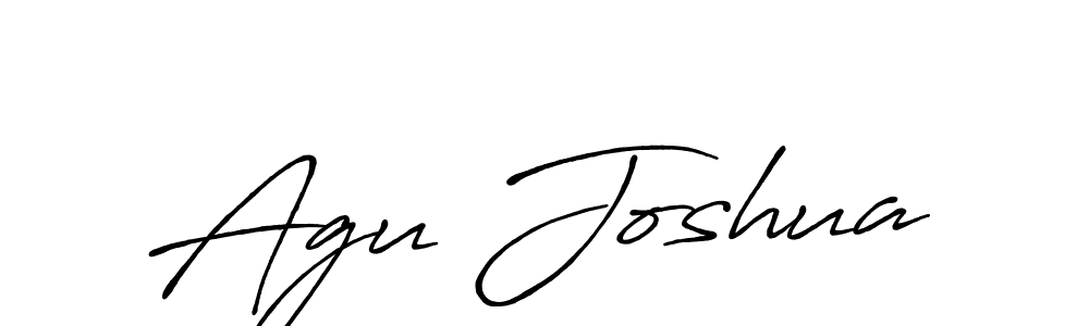 Design your own signature with our free online signature maker. With this signature software, you can create a handwritten (Antro_Vectra_Bolder) signature for name Agu Joshua. Agu Joshua signature style 7 images and pictures png