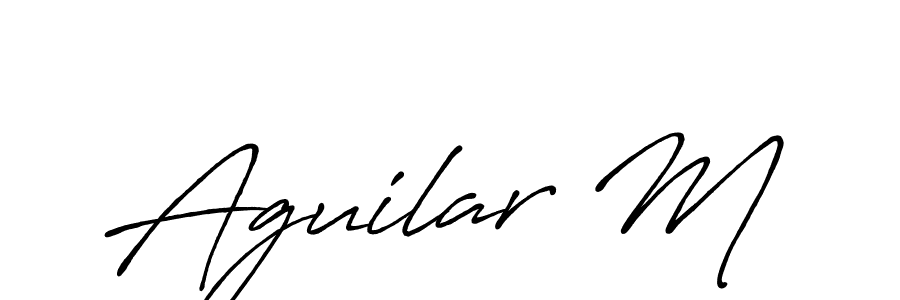 Aguilar M stylish signature style. Best Handwritten Sign (Antro_Vectra_Bolder) for my name. Handwritten Signature Collection Ideas for my name Aguilar M. Aguilar M signature style 7 images and pictures png