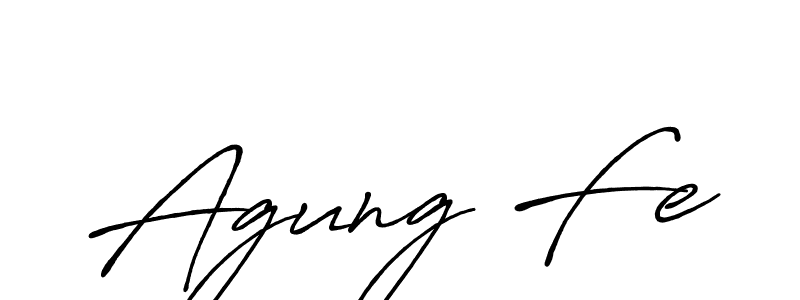 Also we have Agung Fe name is the best signature style. Create professional handwritten signature collection using Antro_Vectra_Bolder autograph style. Agung Fe signature style 7 images and pictures png
