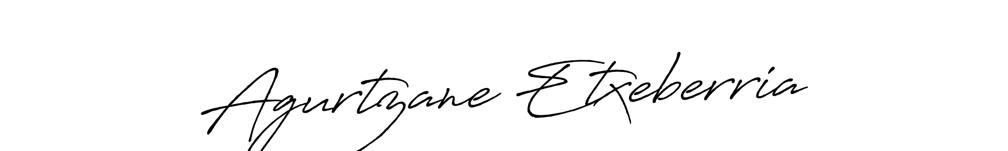 Make a beautiful signature design for name Agurtzane Etxeberria. With this signature (Antro_Vectra_Bolder) style, you can create a handwritten signature for free. Agurtzane Etxeberria signature style 7 images and pictures png