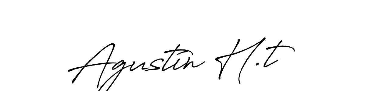 How to make Agustín H.t signature? Antro_Vectra_Bolder is a professional autograph style. Create handwritten signature for Agustín H.t name. Agustín H.t signature style 7 images and pictures png