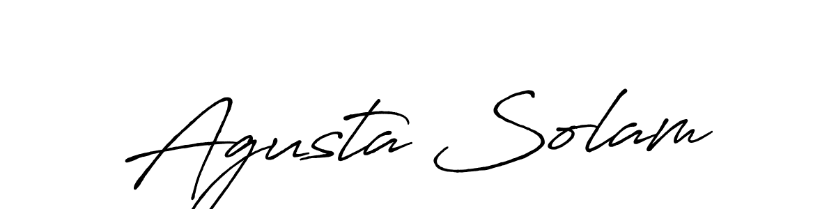 Also we have Agusta Solam name is the best signature style. Create professional handwritten signature collection using Antro_Vectra_Bolder autograph style. Agusta Solam signature style 7 images and pictures png